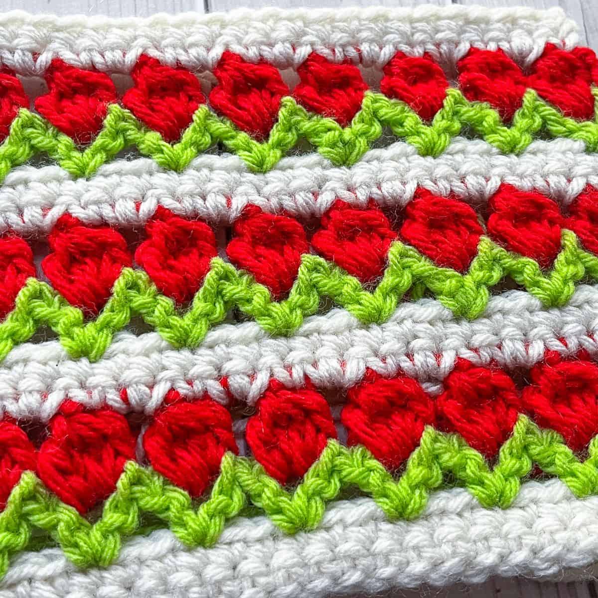 The Caffeinated Snail shares crochet tulip stitch tutorial, pattern coming soon