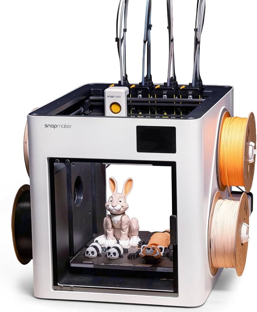 VoxelMatters tests Snapmaker U1, a fast multi-color printer with toolhead swapping