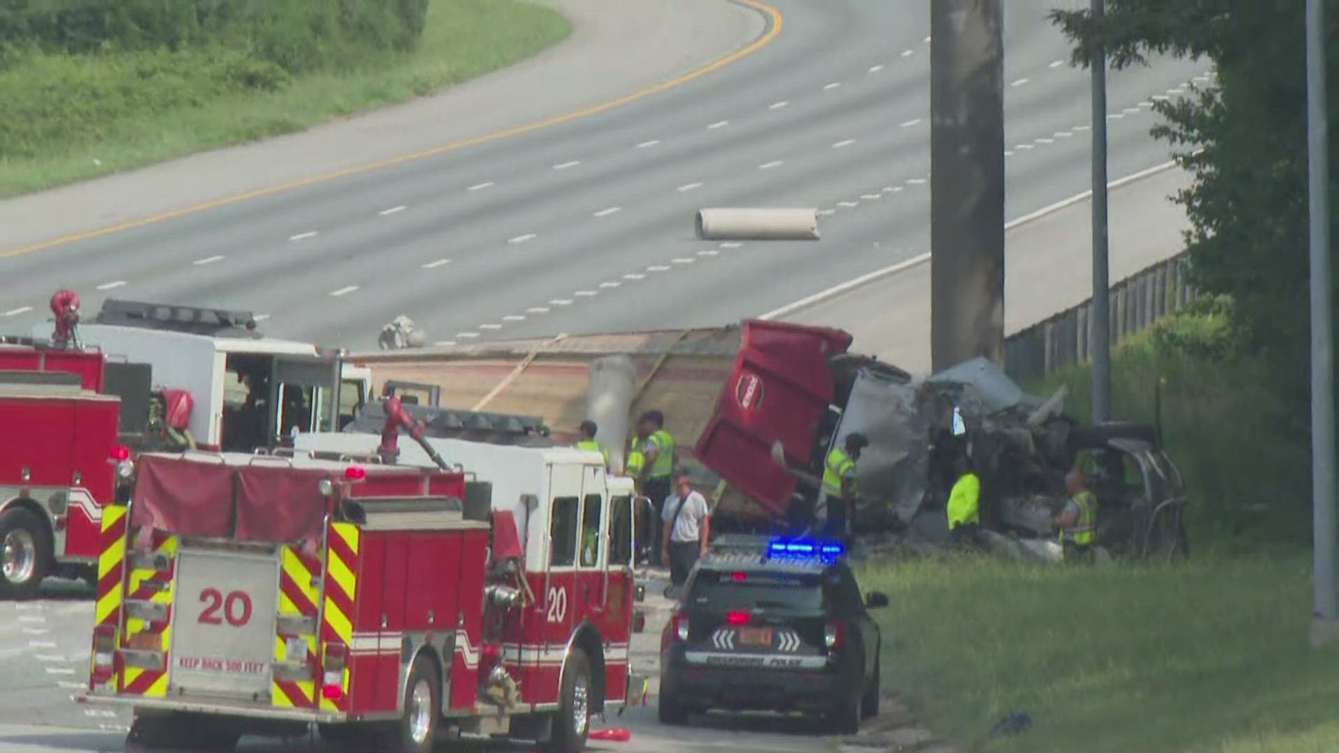 Crash closes I-40 eastbound at US-421 South in Guilford County