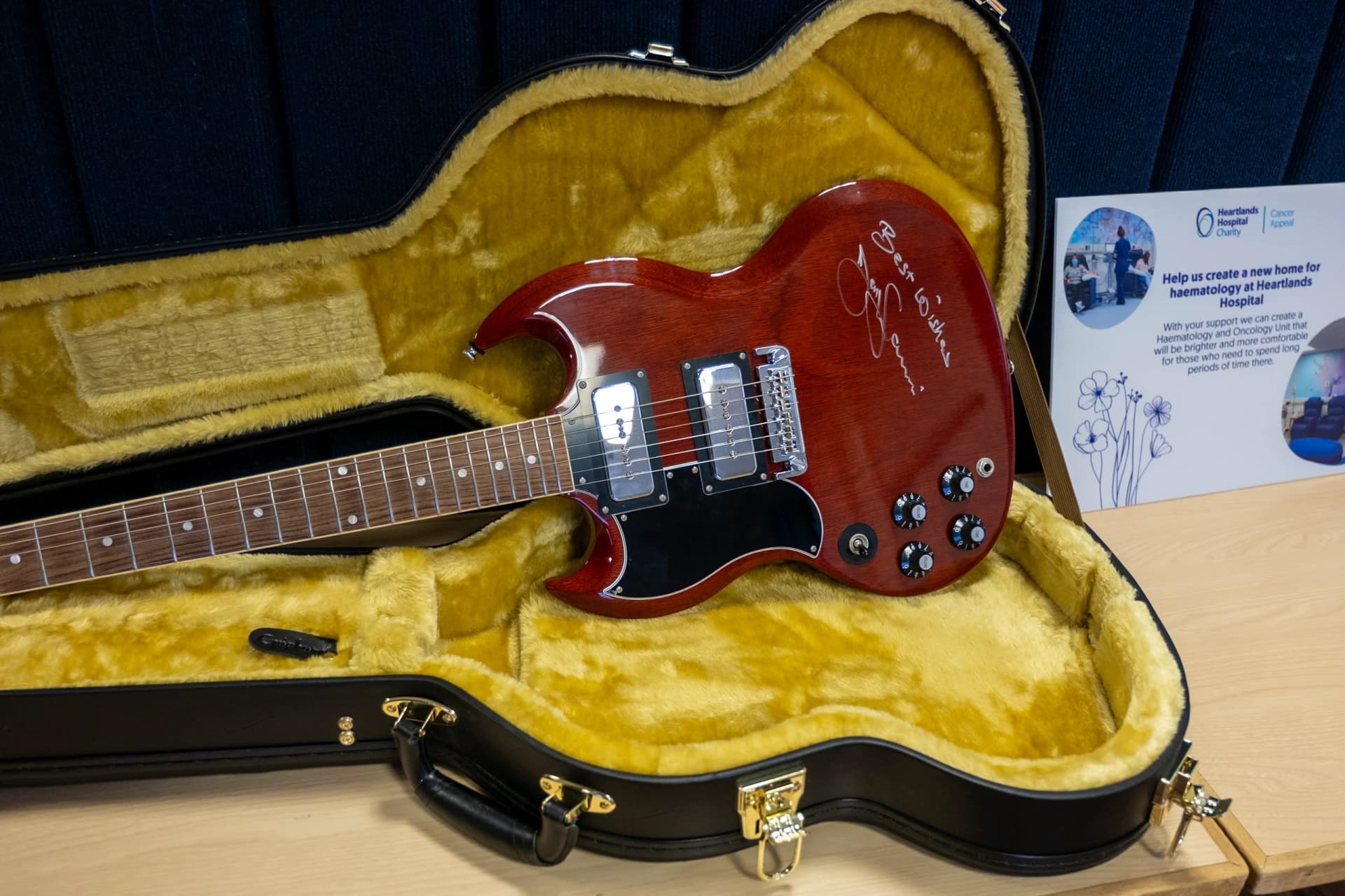Tony Iommi raffles signed Gibson SG to support Birmingham hospital charity