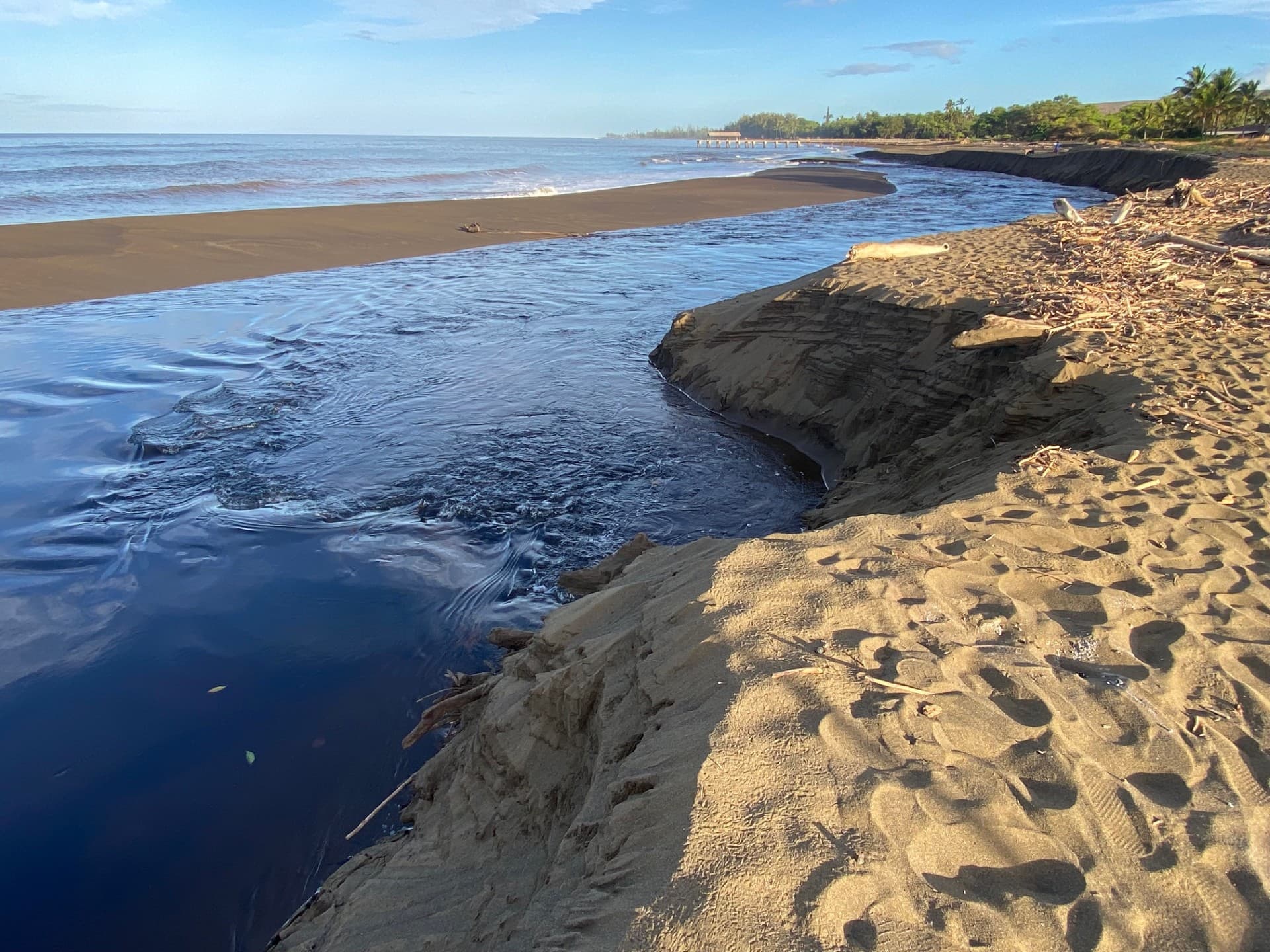 Waimea River mouth shifts back, easing concern for shoreline homes