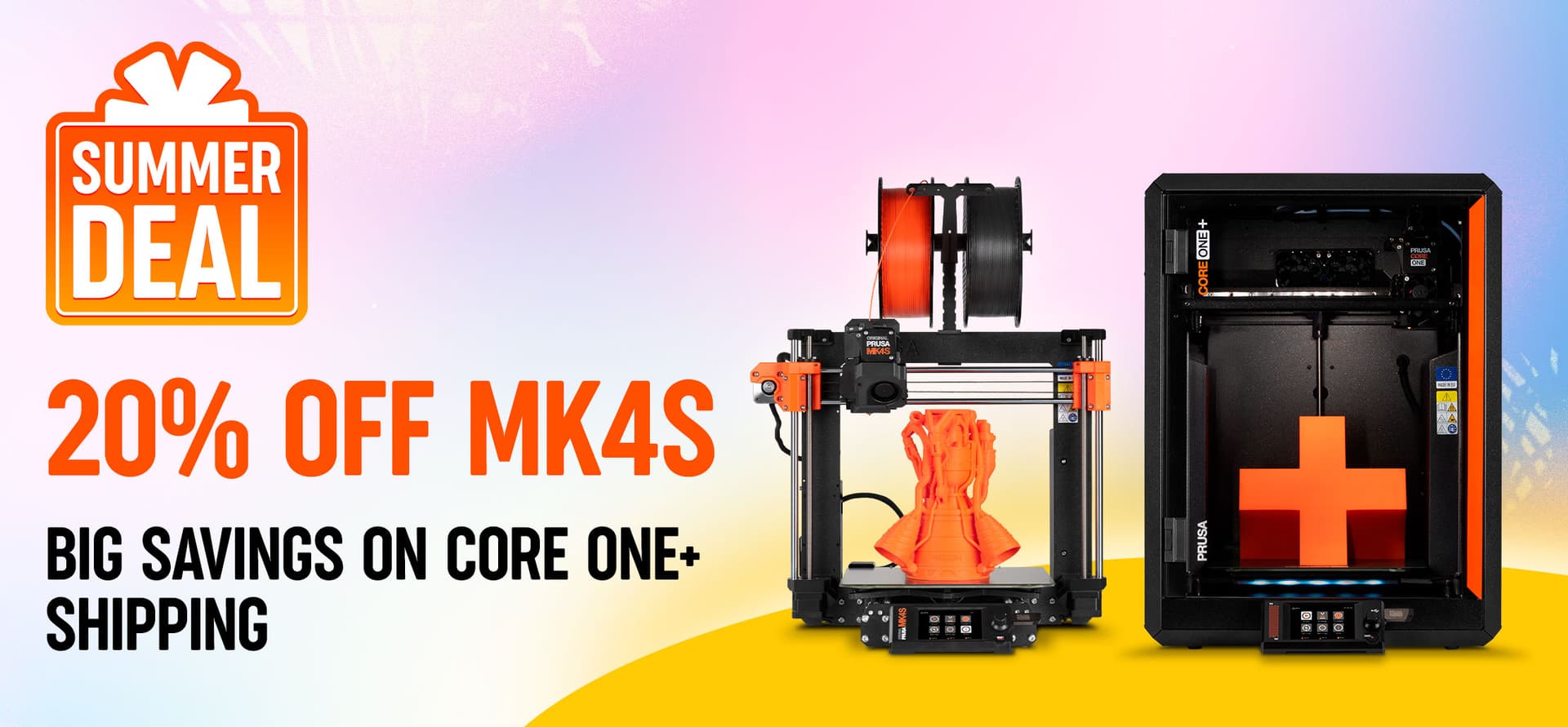 Prusa cuts MK4S price and shipping on CORE One+ in summer deal