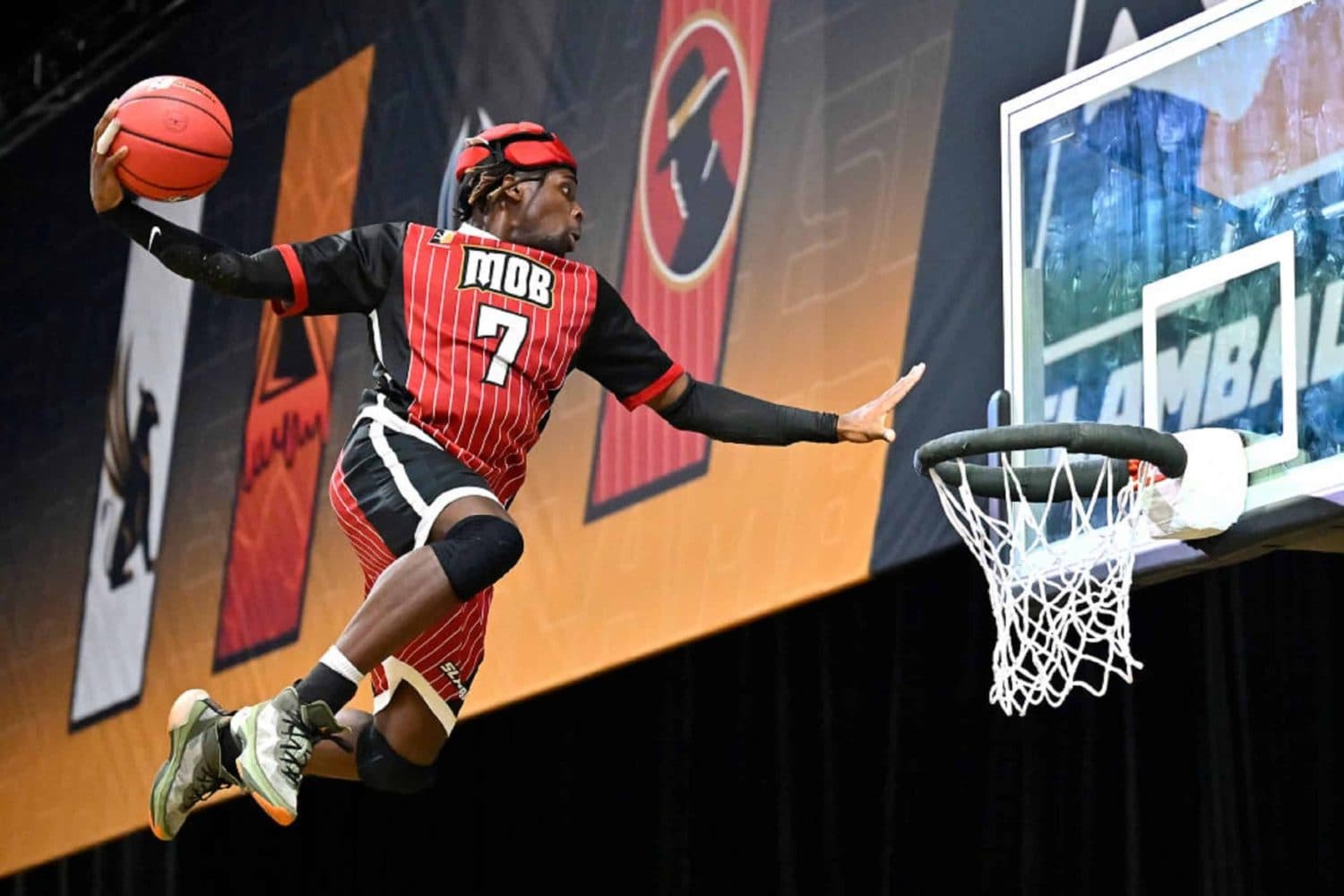 SlamBall builds its own dunk glossary to define aerial plays