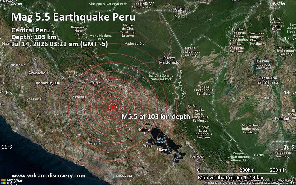 Peru earthquake kills at least five in the Andes region