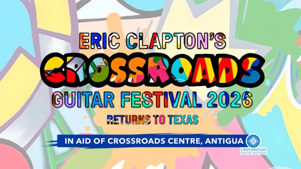 Clapton honors Robbie Robertson, promotes 2026 Crossroads Guitar Festival tickets