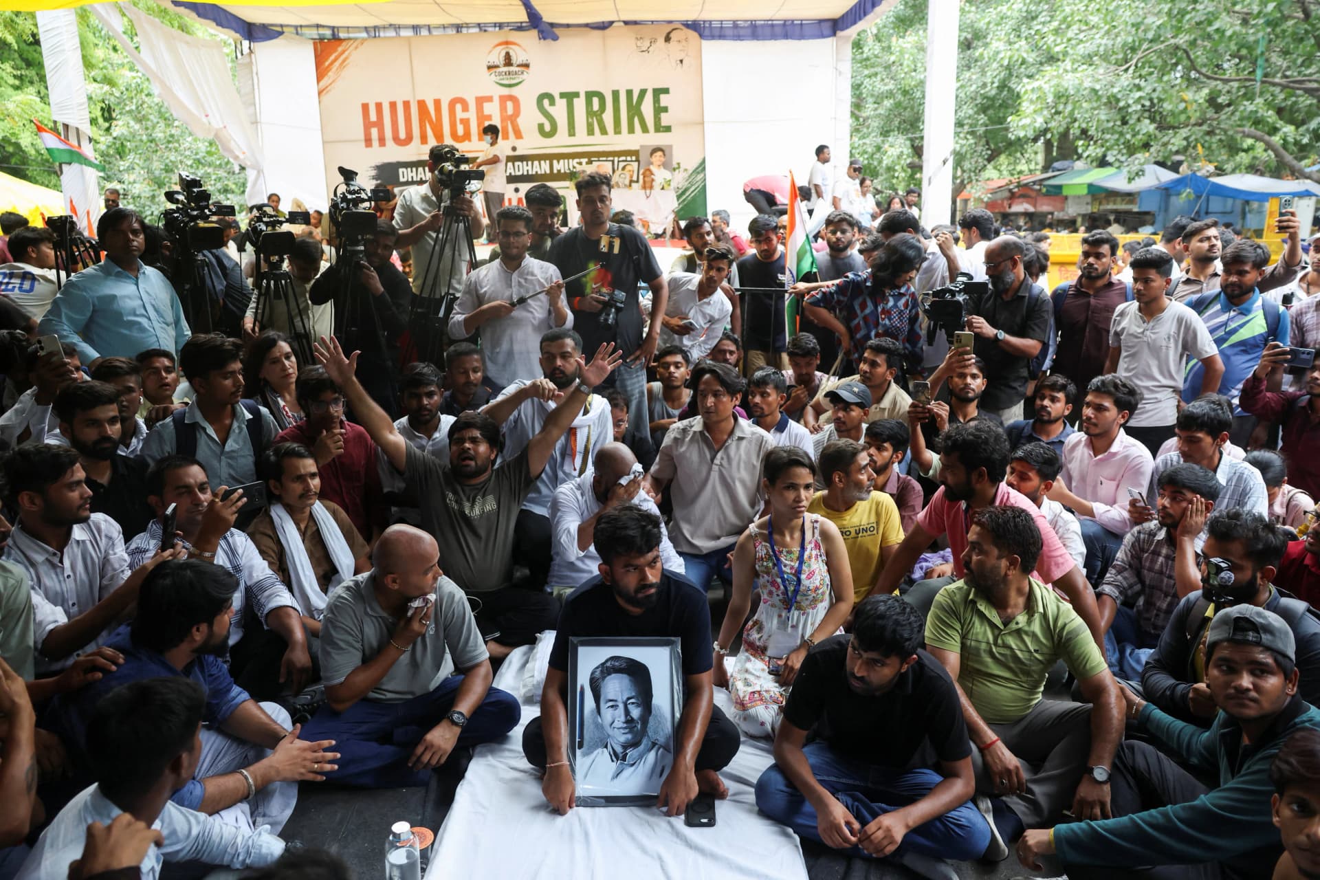 India activist on hunger strike remains stable amid education protest
