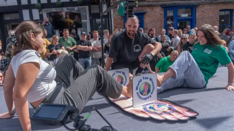 Toe wrestlers battle for glory at quirky championship