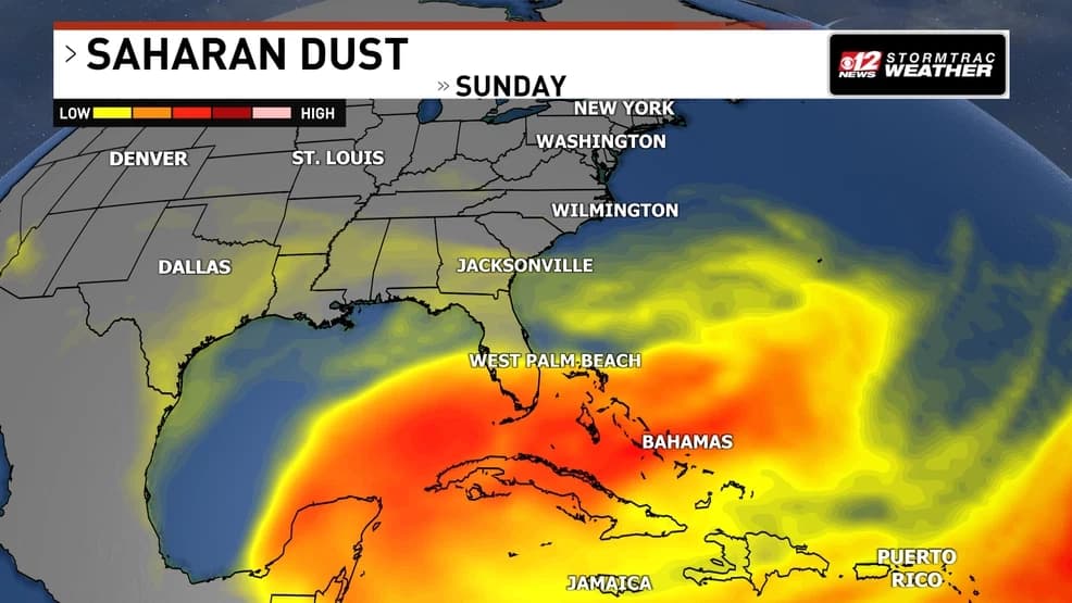 Saharan dust keeps Broward dry for now, rain chances rise later
