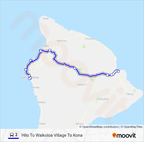 Hele-On routes connect Hilo, Kona and Big Island communities