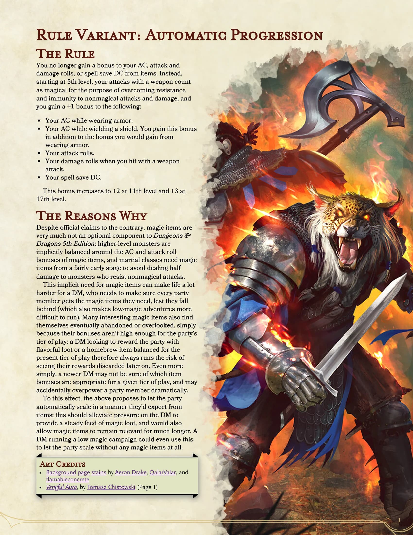 Pathfinder 2e Automatic Bonus Progression cuts gear pressure in low-magic campaigns