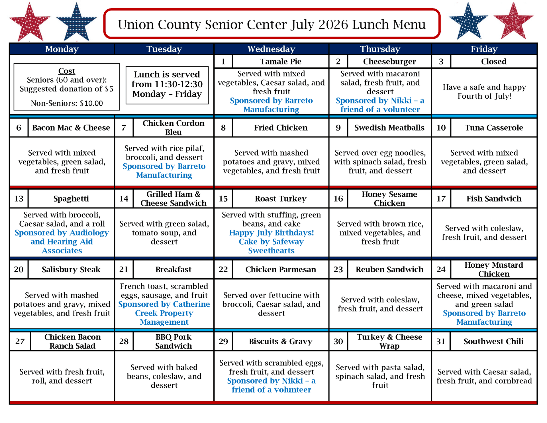 Union County Senior Center page offers local connection point in La Grande