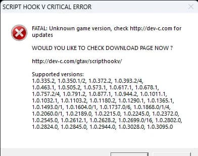 GTA V Script Hook V breaks again after July 2026 patch