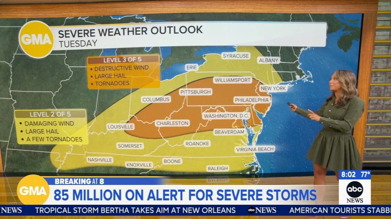 Northeast braces for severe storms and flash flooding along I-95 corridor