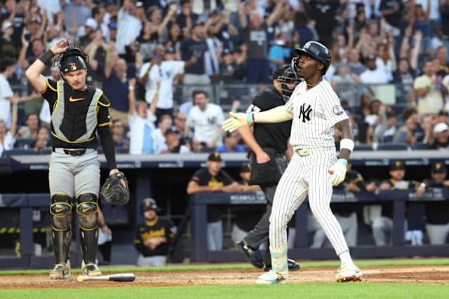 Jazz Chisholm Jr. homers twice as Yankees beat Pirates after benches clear