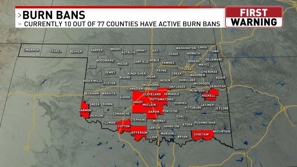 Texas County under burn ban as wildfire risk rises