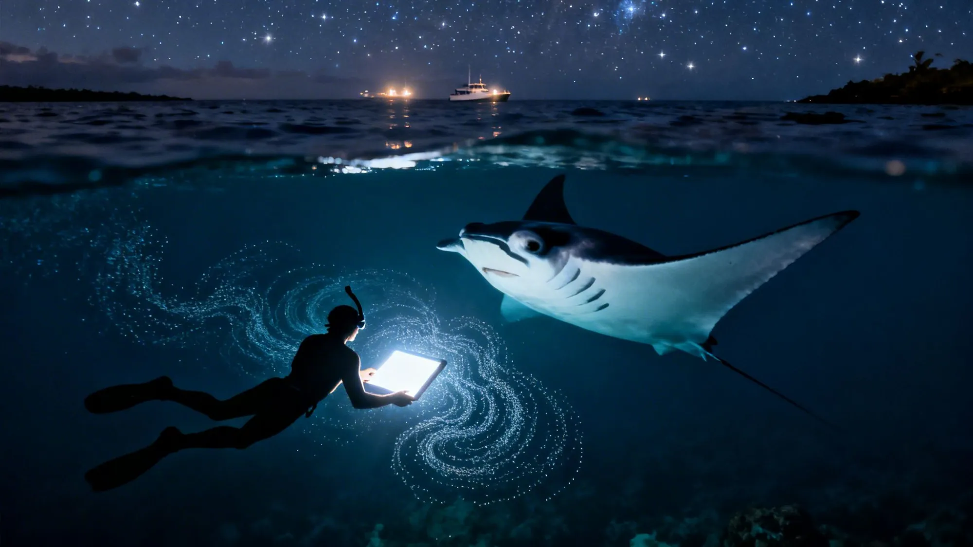 Kona manta ray night dives depend on careful, respectful viewing