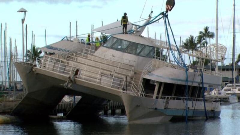 Big Island salvage firm claims debt after Ala Wai minesweeper removal