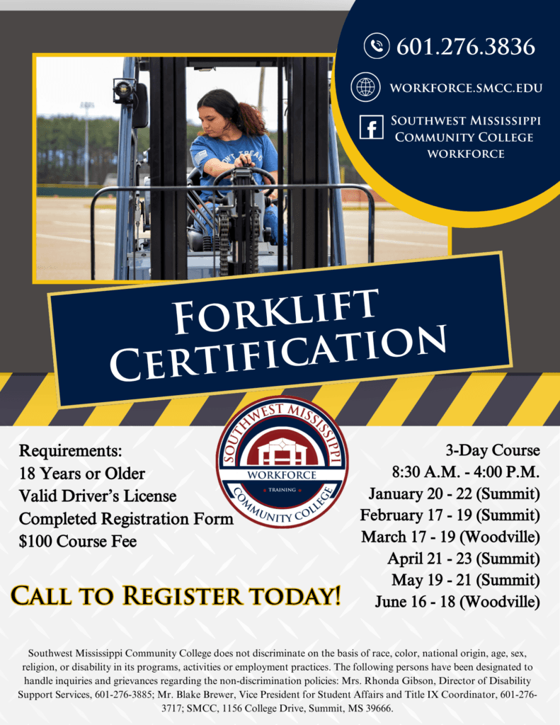 Quitman County promotes forklift certification class at Empowerment Center