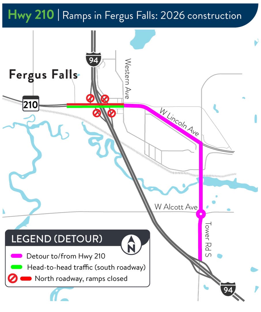 Western Avenue closes for pipe installation in Fergus Falls