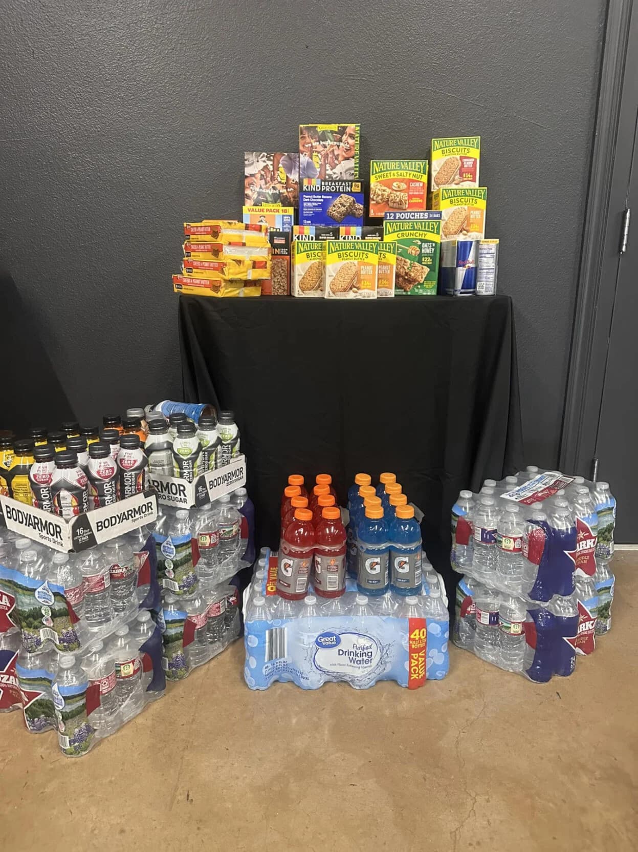 Fate donation drive collects water, snacks for first responders