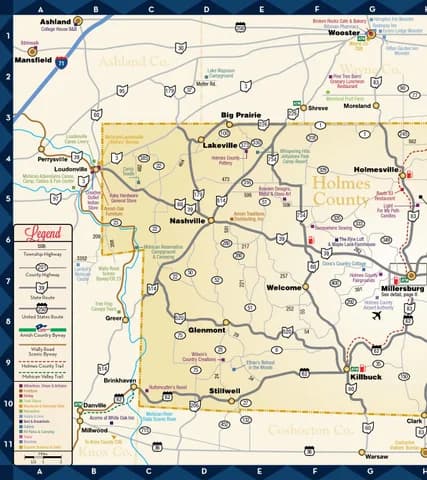 Holmes County map guide explains tricky rural addresses and routes