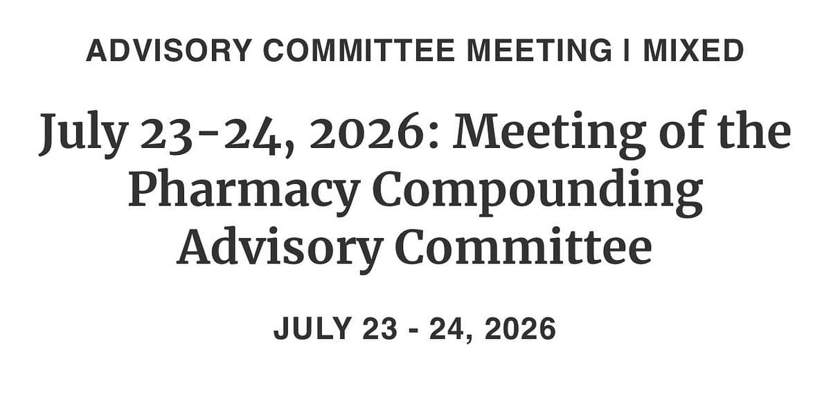 FDA panel to review seven peptides for compounding pharmacies