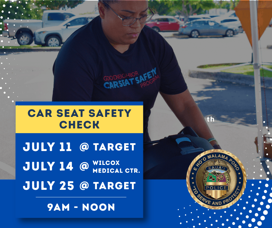 Kauai police offer free car seat safety checks for families
