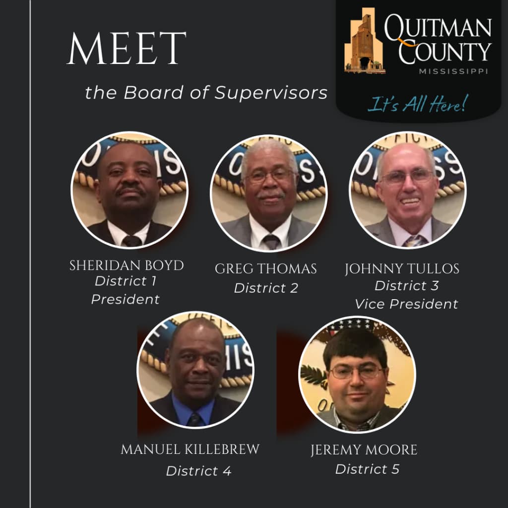 Quitman County Board of Supervisors meets Aug. 3 in Marks