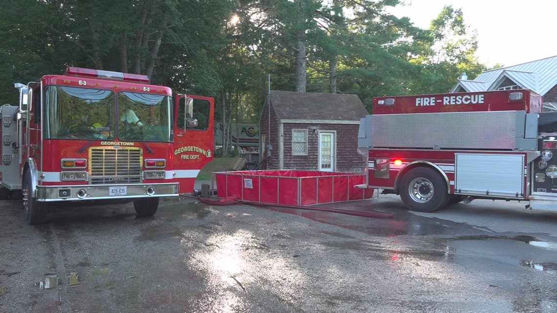 Multiple crews contain forest fire on Five Islands Road in Georgetown