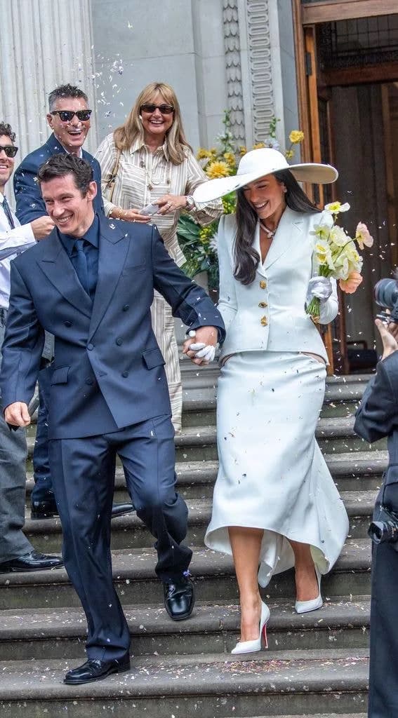 Dua Lipa’s custom Schiaparelli skirt suit redefines bridal style