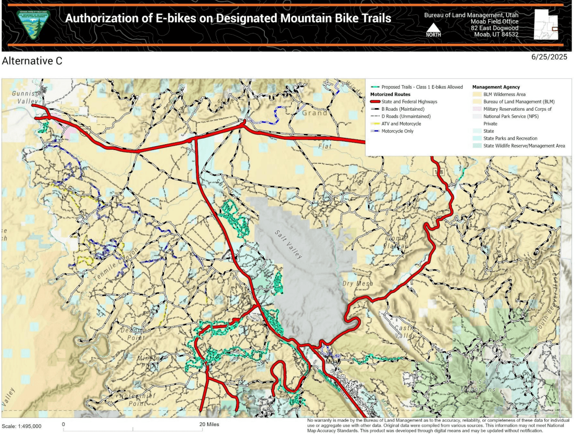 Moab’s BLM highlights e-bike trails on iconic slickrock routes