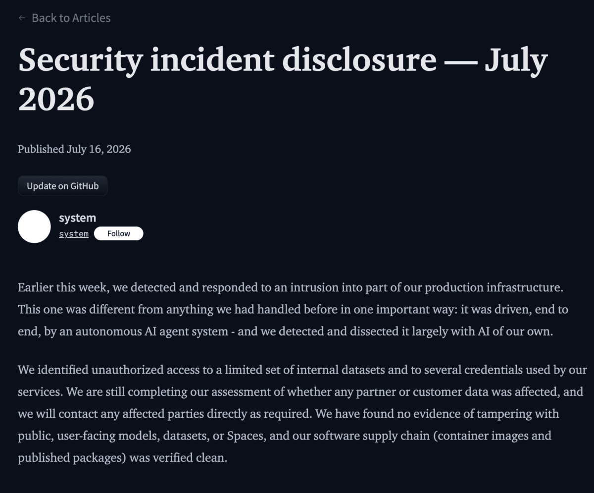 AI-powered hack at Hugging Face raises cyber alarm
