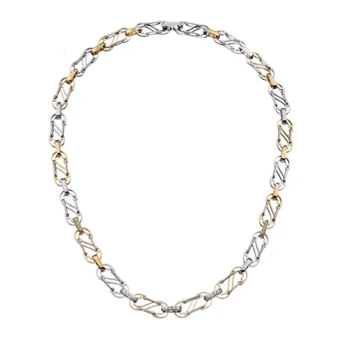 How to layer mixed metals for a polished necklace stack