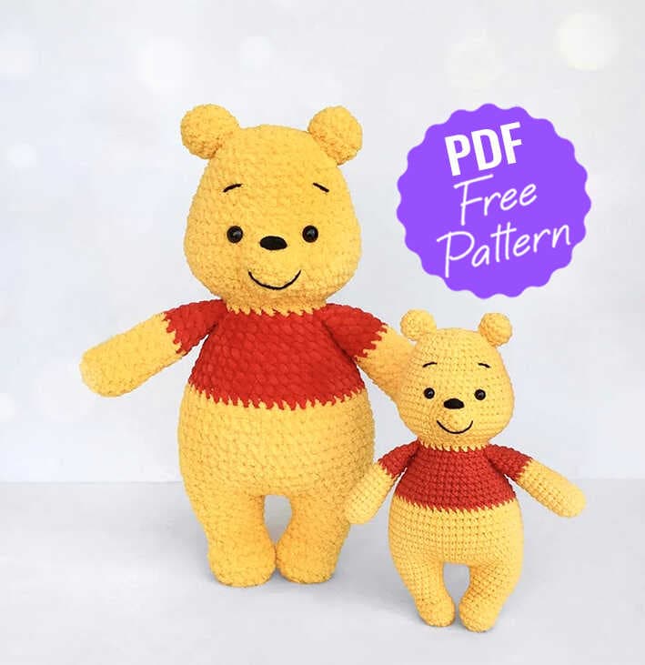 15 free Winnie the Pooh amigurumi patterns for crocheters