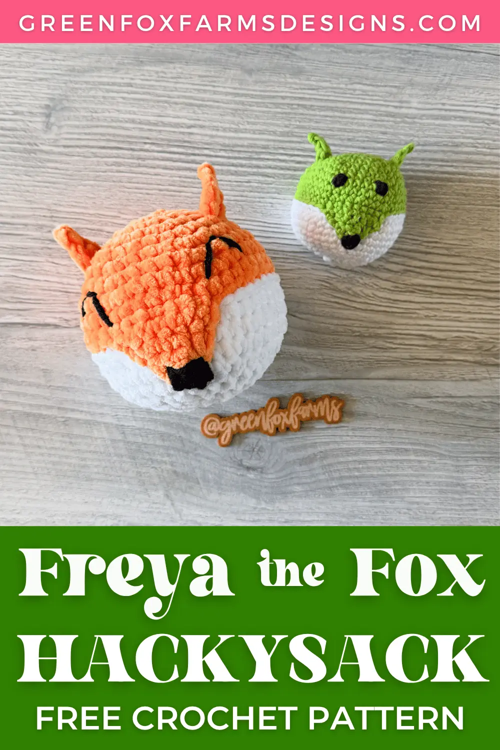 Green Fox Farms posts free fox crochet hacky sack pattern
