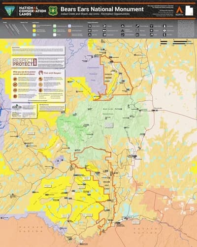 Bears Ears map guides visitors through remote trails and cultural sites
