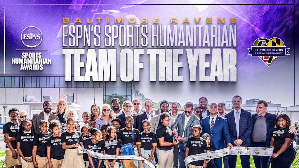 Ravens win ESPN's 2026 Sports Humanitarian Team of the Year award