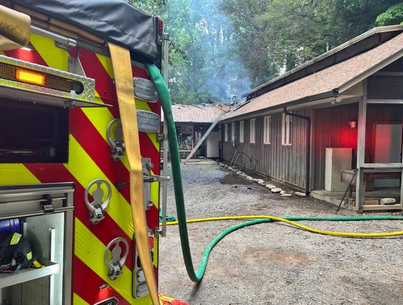 Heavy fire damages Montreat College's Abbott Hall in Black Mountain