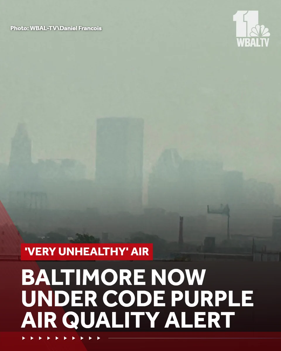 Baltimore closes outdoor pools as wildfire smoke triggers Code Purple air alert
