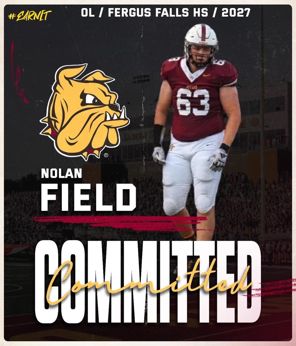 Fergus Falls lineman Nolan Field commits to Minnesota Duluth football