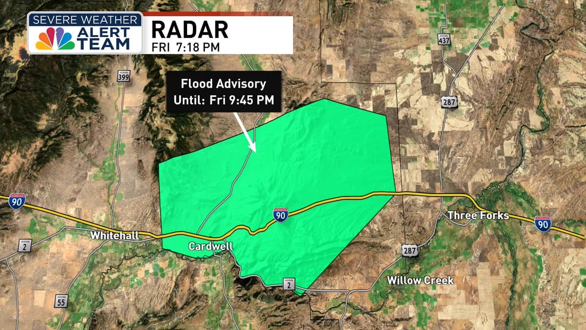 Rain causes minor flooding near Lewis and Clark Caverns, Cardwell