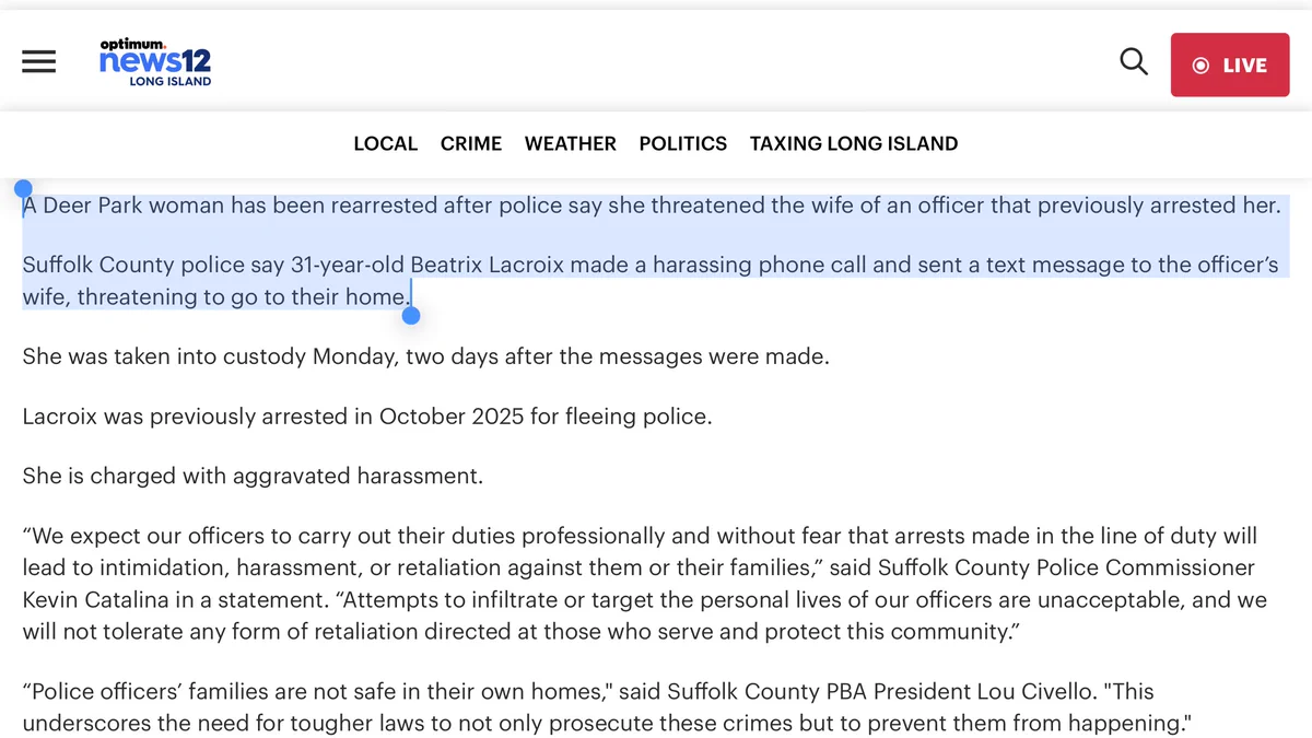 Reporter questions accuracy of sex labels in Suffolk County crime coverage