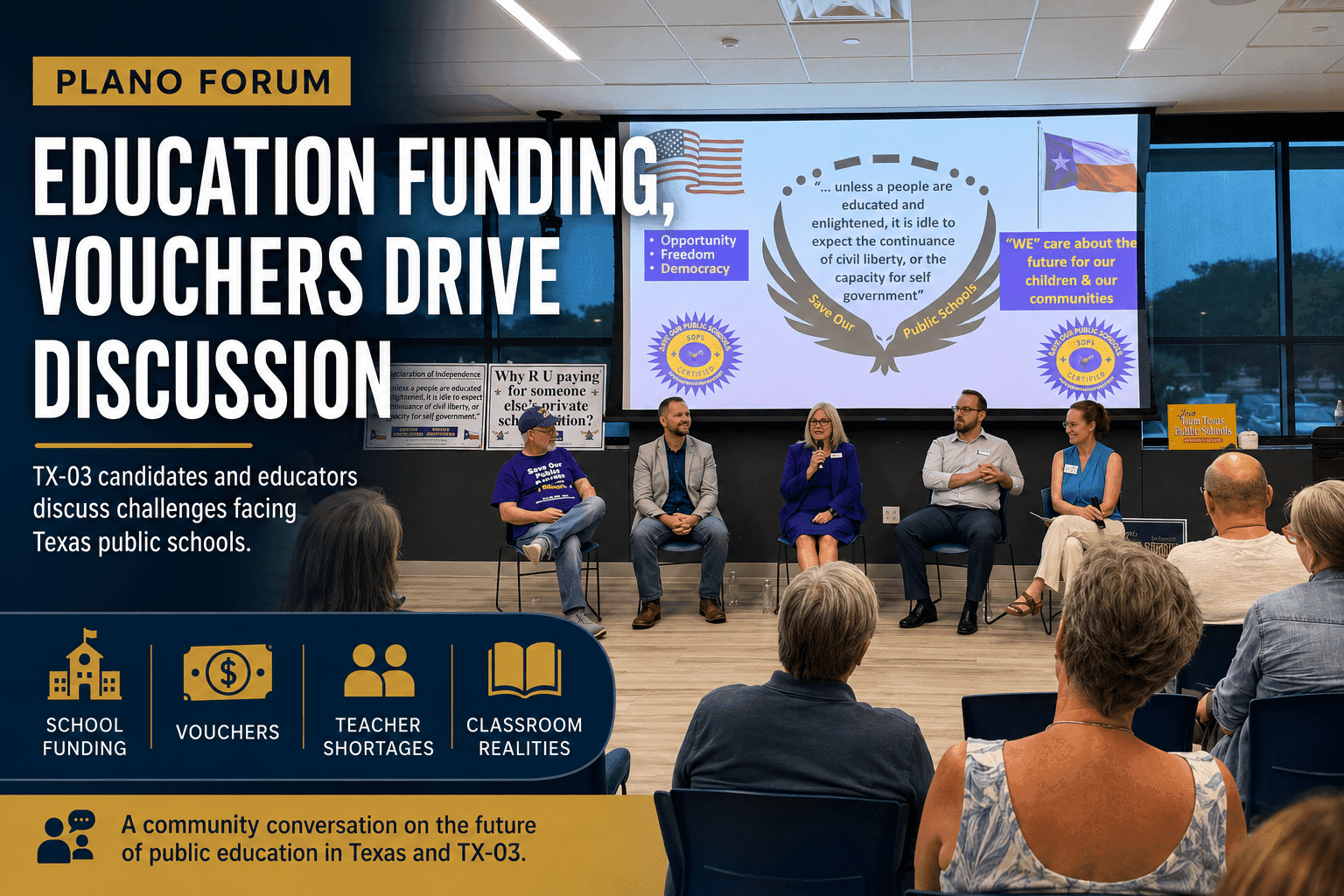 Plano forum pits school funding against vouchers in Texas debate