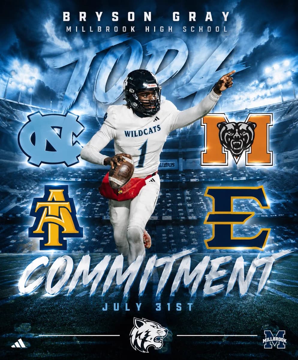 Millbrook quarterback Bryson Gray sets July 31 college commitment date