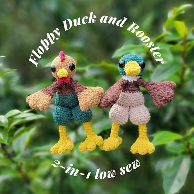 Ribblr drops two new crochet patterns, including low-sew duck and rooster