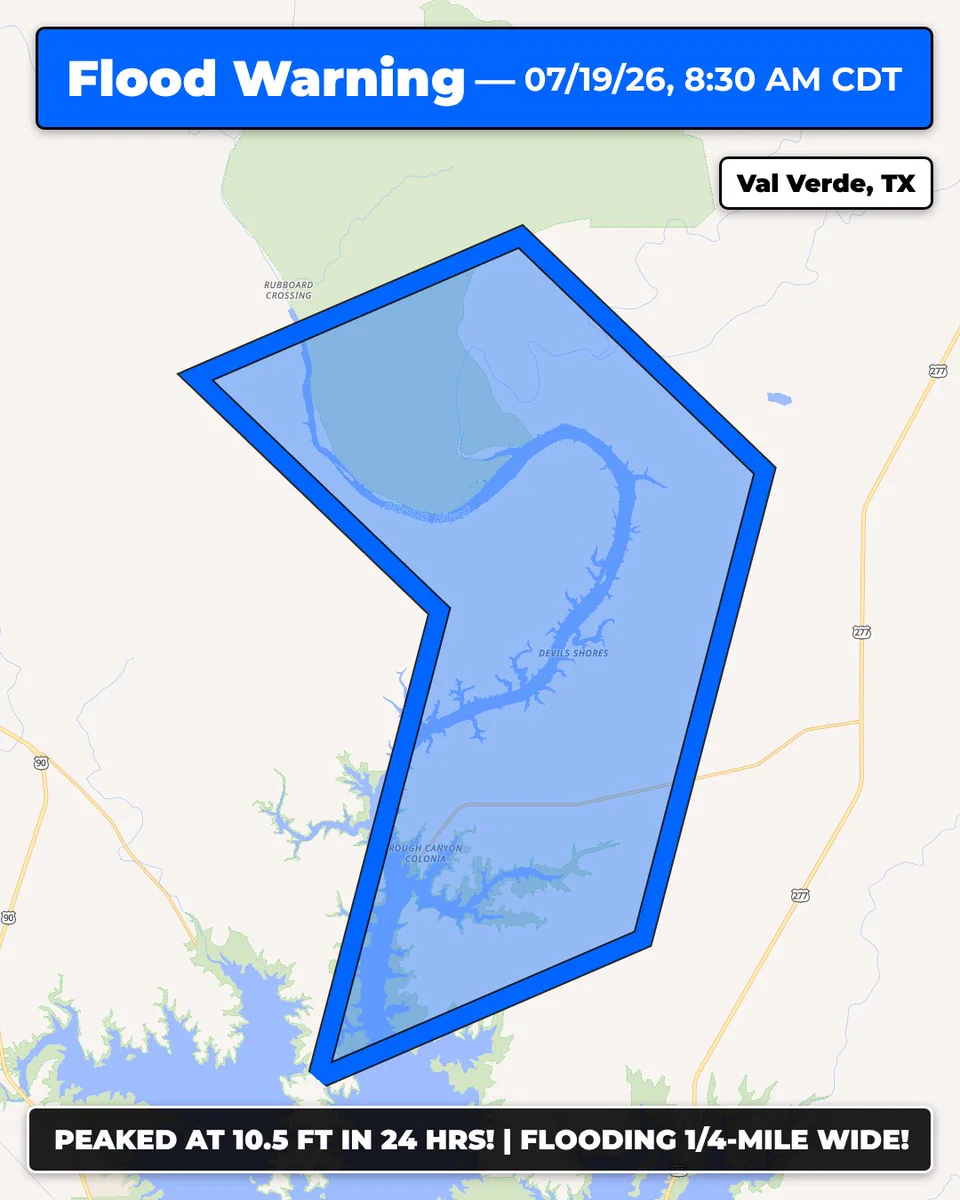 Devils River flooding worsens near Comstock as Pecos surges in Val Verde County