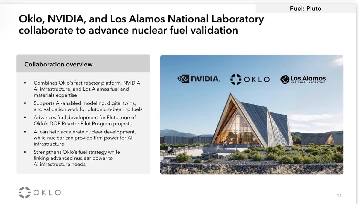Los Alamos Lab, Nvidia and Oklo team up on nuclear fuel for AI data centers
