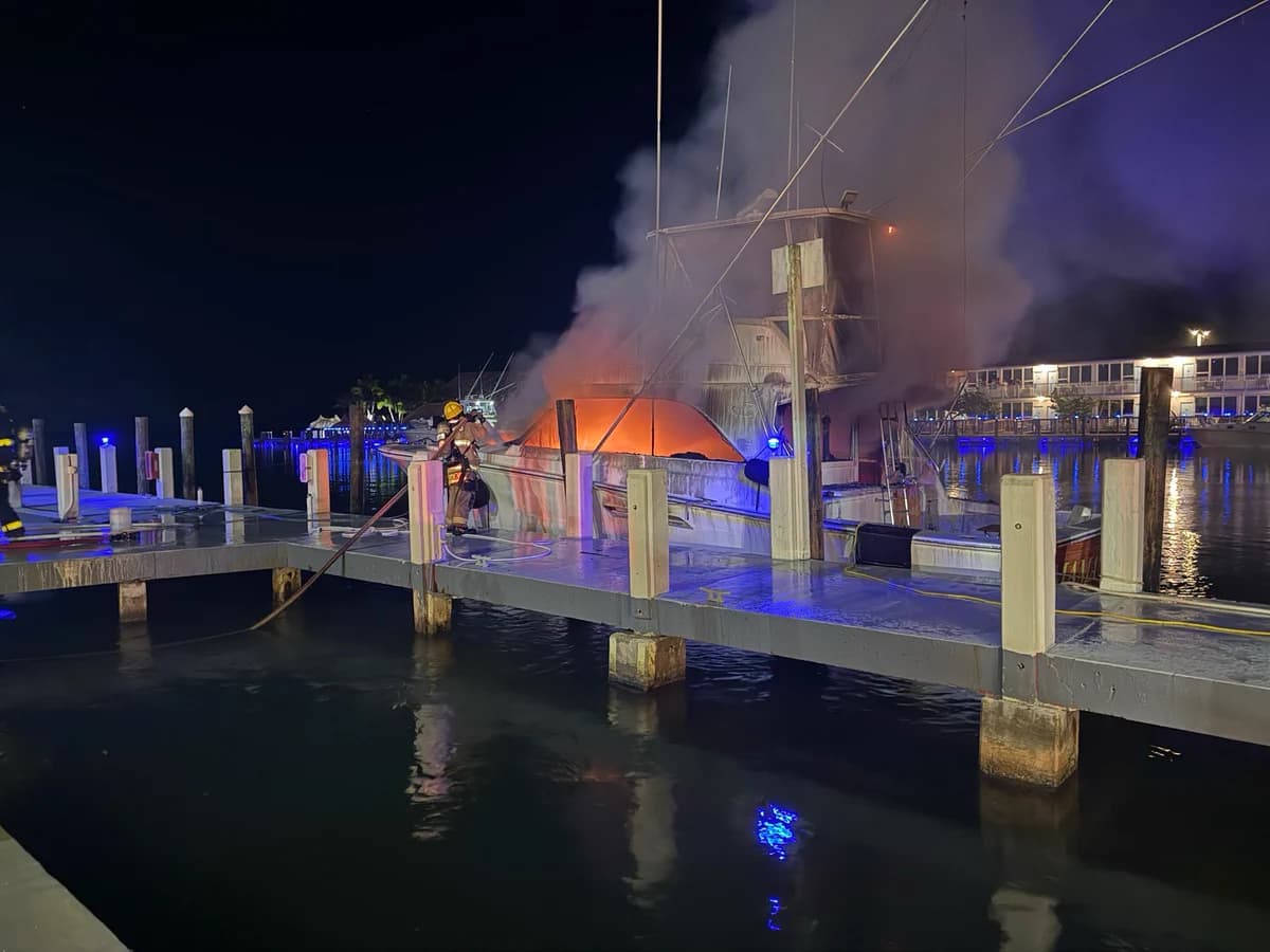 Monroe County deputies report Key Largo boat fire, no injuries