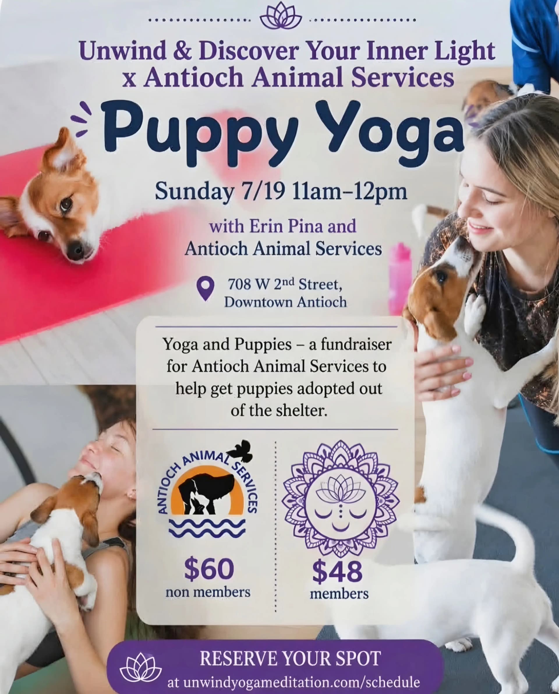 Puppy yoga fundraiser in Antioch supports local animal services