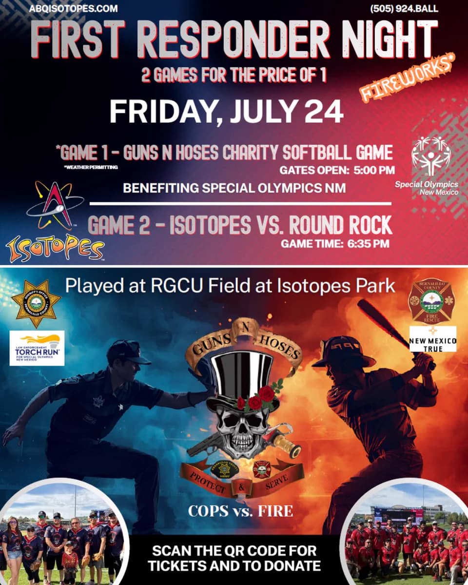 Bernalillo County first responders face off in charity softball game